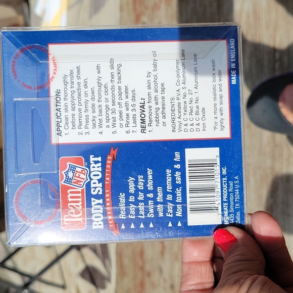 NFL TEAM BUFFALO BILLS BODY ART TEMPORARY TATTOO - Picture 2 of 2